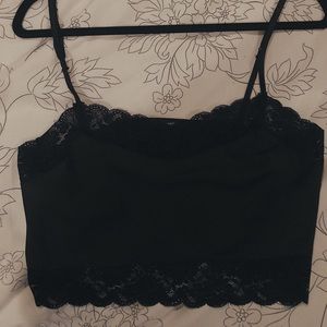 Brandy Melville Dionne Satin/Lace Top